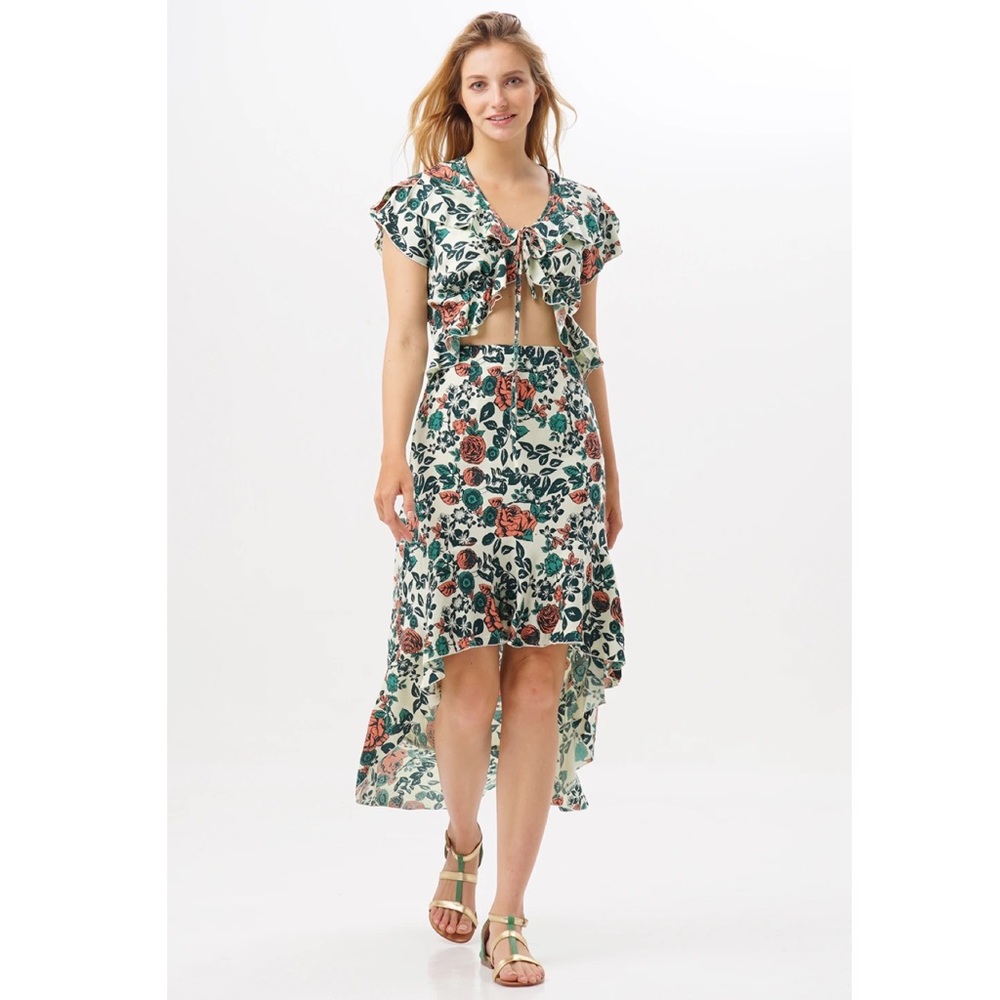 SUMMER MAXI NWT “Missing the Label Bali” Floral High-Low Dress